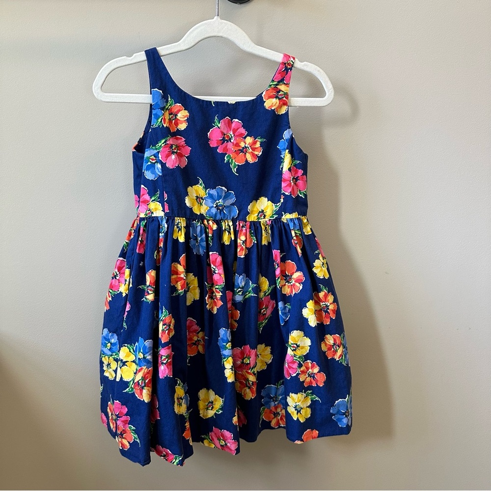 Polo Ralph Lauren Girl’s floral sleeveless dress size 5, GUC